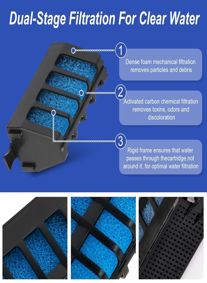 Batator 4 Pack Small Replacement Internal Filter Cartridges for Aqueon QuietFlow Internal Filter for AT10 and AT15, Fish Tank Filters Cartridges for Aquarium 2-Stage Replacement - Image 3